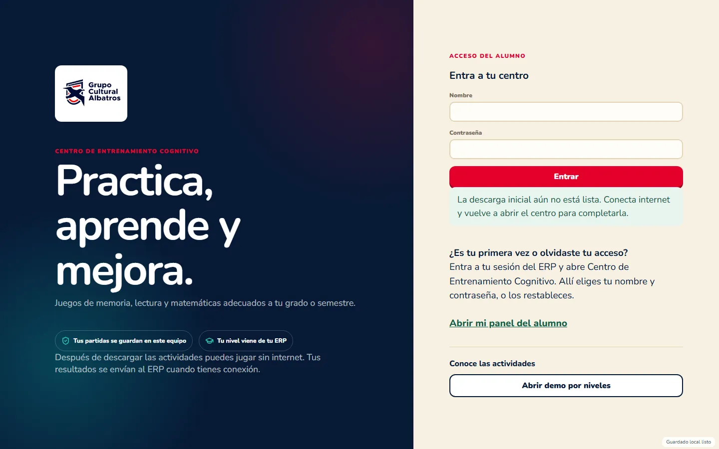 Centro de Entrenamiento Cognitivo, juego educativo en producción