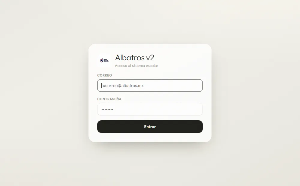 Acceso al ERP escolar Albatros